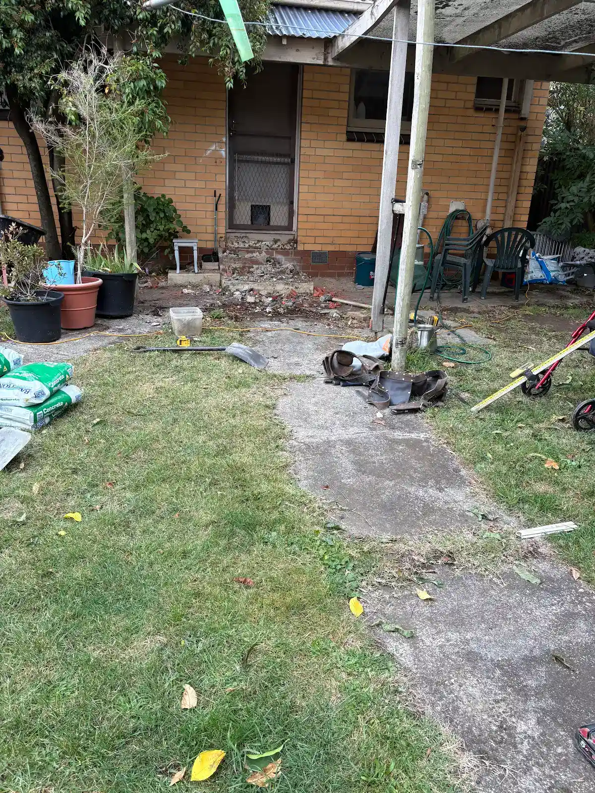 Before — Crumbling Steps to Safe Composite Entry